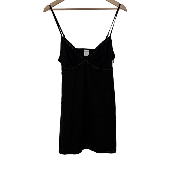 No Boundaries Dresses & Skirts - Y2K Womens Babydoll Black Eyelet Lace Trim Mini Dress M Dark Fairy Coquette